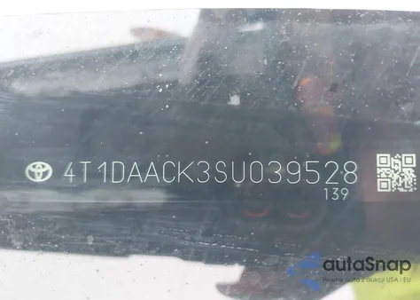 2025 Toyota Camry Xse/Xle/Le/Se z USA, uszkodzony, nr VIN 4T1DAACK3SU039528